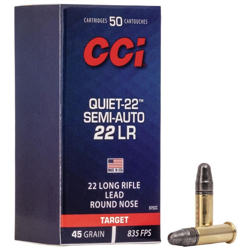 CCI Quiet-22 Semi-Auto 22 LR 45 Gr. RN 835 FPS
