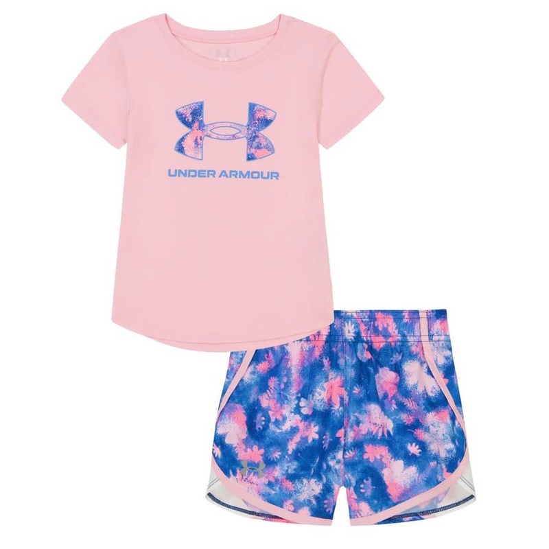 UA Faded Blooms Logo Shorts Set (12M-24M)