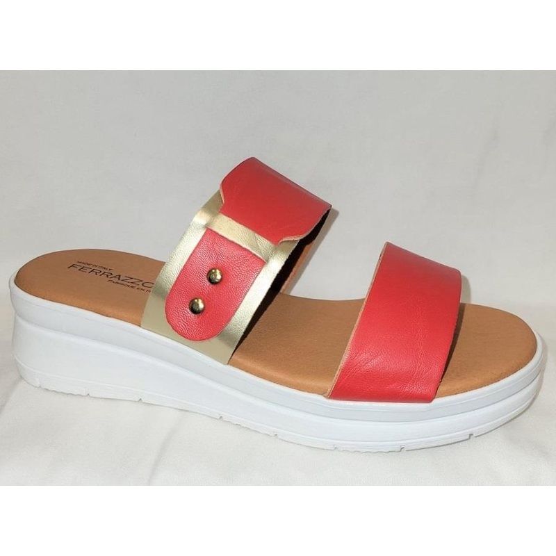 Ferrazzoli Double Strap Wedge Sandals – Womens