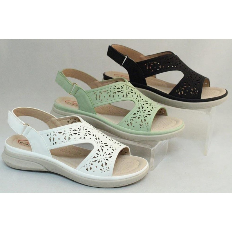 Soft Comfort Cut-Out Sandals|06.0|07.0|08.0|09.0|10.0|GREEN