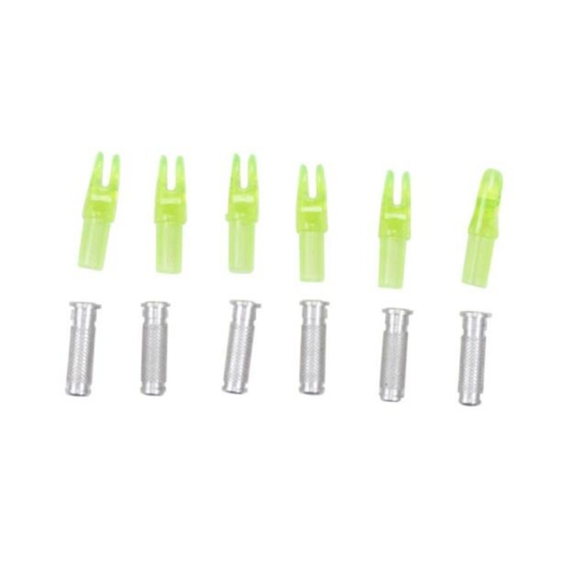 Titan Carbon Arrow Nocks & Inserts, 6-Pack