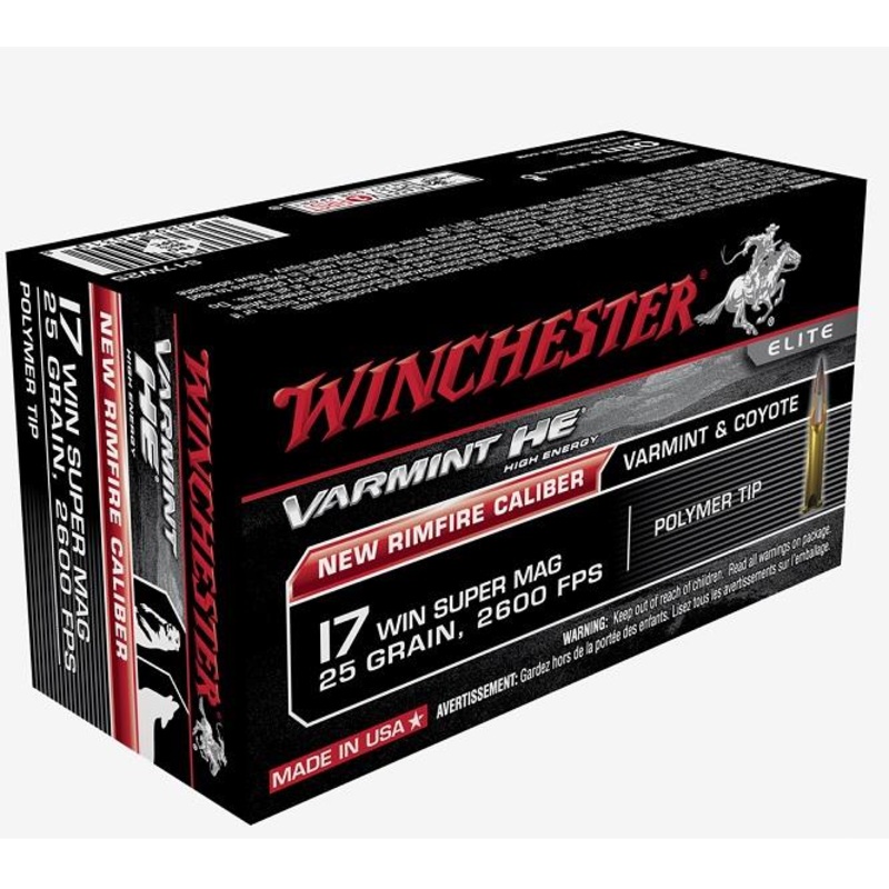 Winchester Varmint HE 17 WSM 25 Gr. 2600 FPS  – 50 Rounds