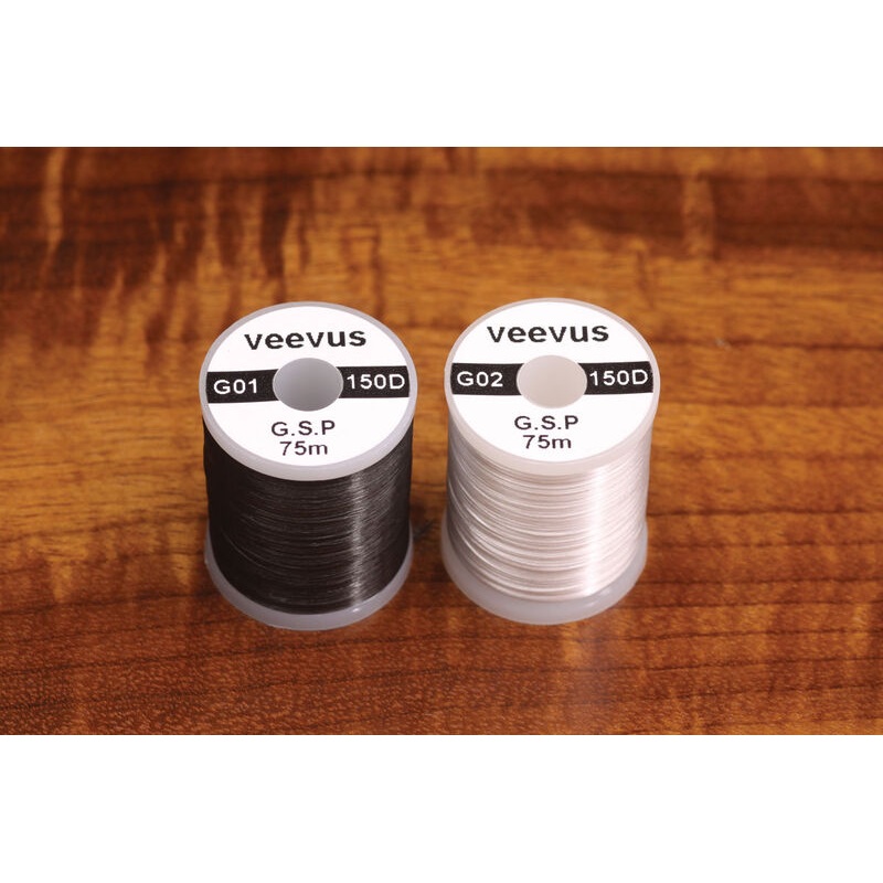 150 Denier GSP Veevus Thread|Black|White