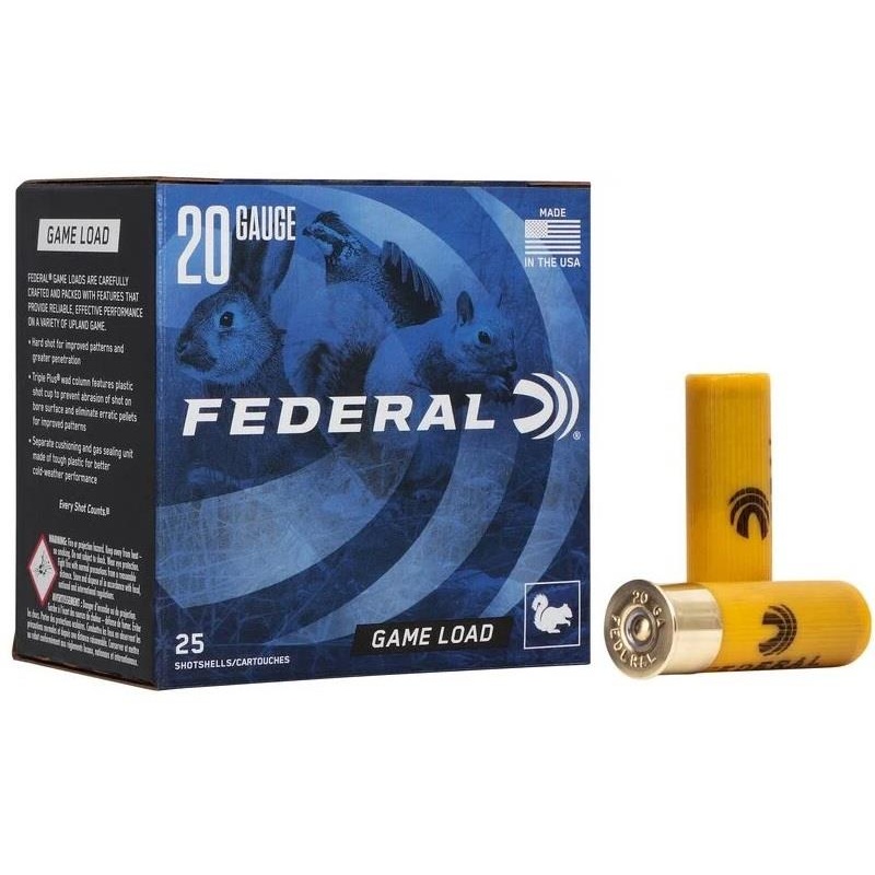 Game Load Upland 20Ga #6, 2-3/4, 7/8oz – 25 Shotshells