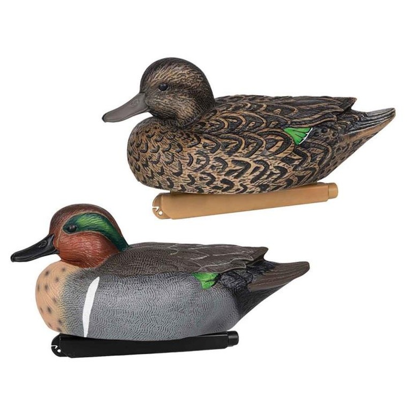 Zink Calls Floater Green Wing Teal Duck Decoys – 6 Pack