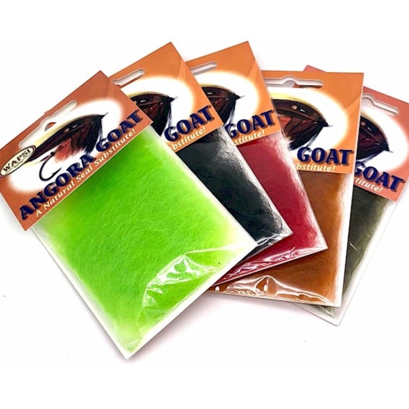 Angora Goat Dubbing|Black|Brown|Claret|Cream|Fl. Chartreuse|Fl. Fire Orange|Fl. Orange|Ginger|Green|Highlander Green|Hot Orange|Lt. Olive|Olive|Olive Brown|Red|White|Burnt Orange|Fiery Brown|Fl. Red|KF Blue|Purple|Yellow|Lt. Yellow|Hot Pink
