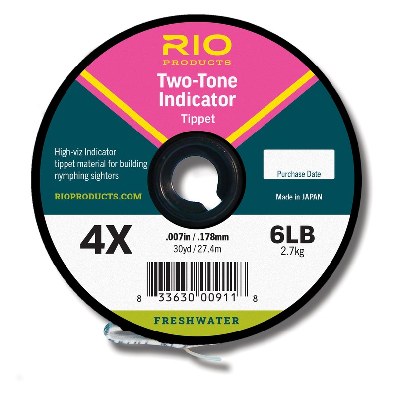 Rio 2-Tone Indicator Tippet|1X|2X|3X|4X|Black/White|Pink/Yellow