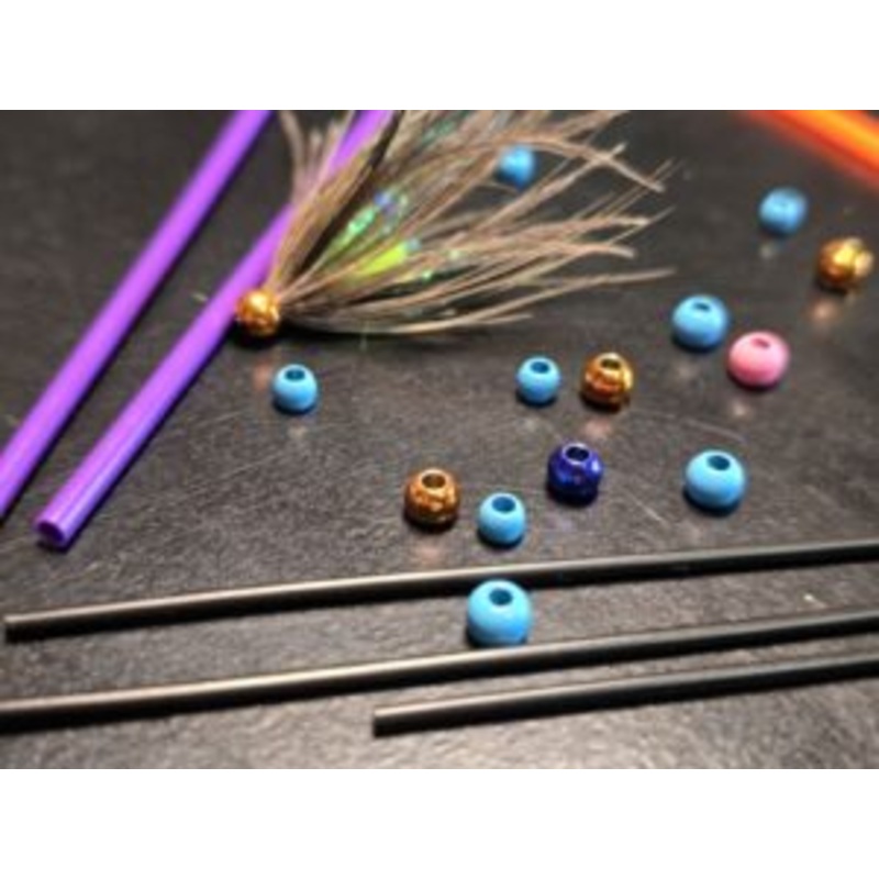 Aqua Tube Beads|7/32″ 5.5mm|Black Nickel|KF Blue|Salmon Pink|Fl. Chartreuse|Fl. Flame|Fl. Pink