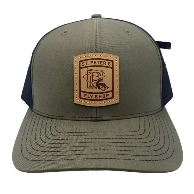 Richardson Sports St. Peter’s Classic Logo Leather Patch Hat Loden / Black One Size