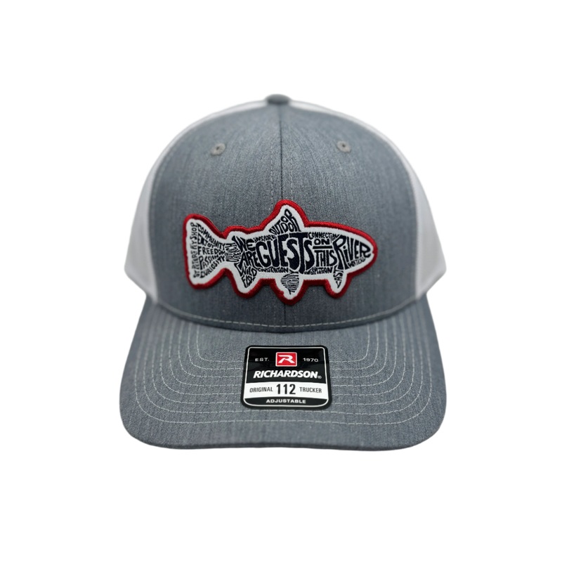 Richardson Sports St. Peter’s Manifesto Patch Red Outline Trucker Hat Heather Grey / White One Size