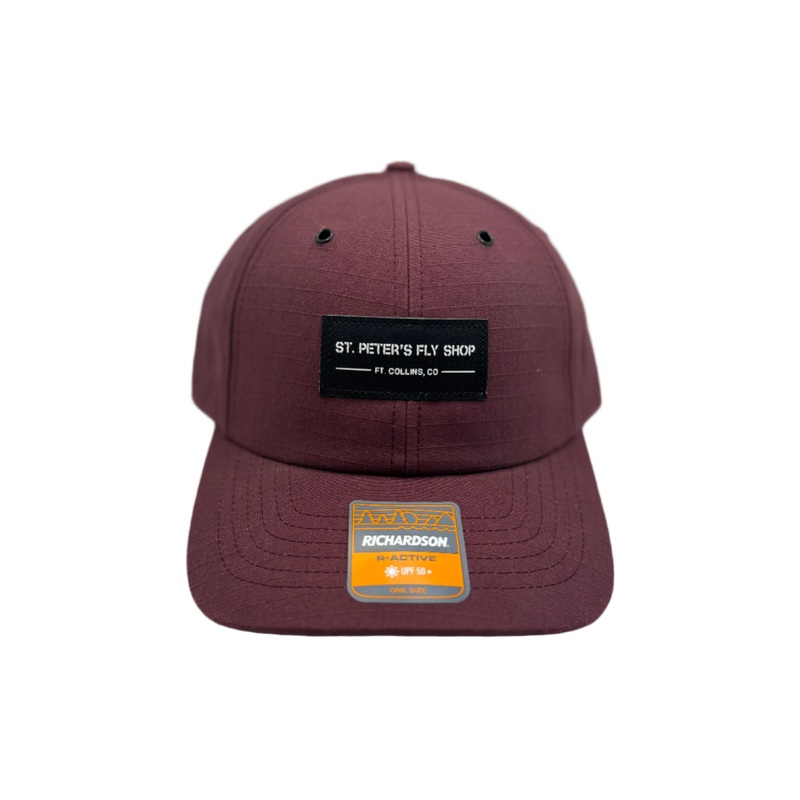 Richardson Sports St. Peter’s Woven Label Koosah Ripstop Hat Berry One Size