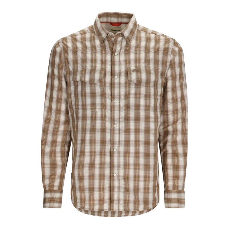 Simms Big Sky LS Shirt|Driftwood Plaid|S|M|L|XL|XXL