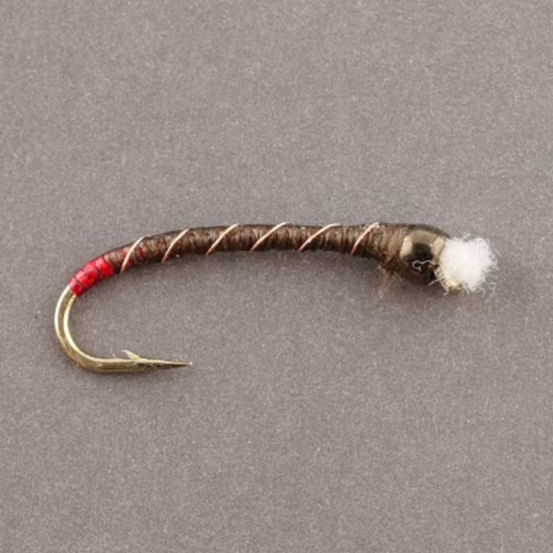TW BB Red Butt UT Dark Brown Chironomid Copper Rib