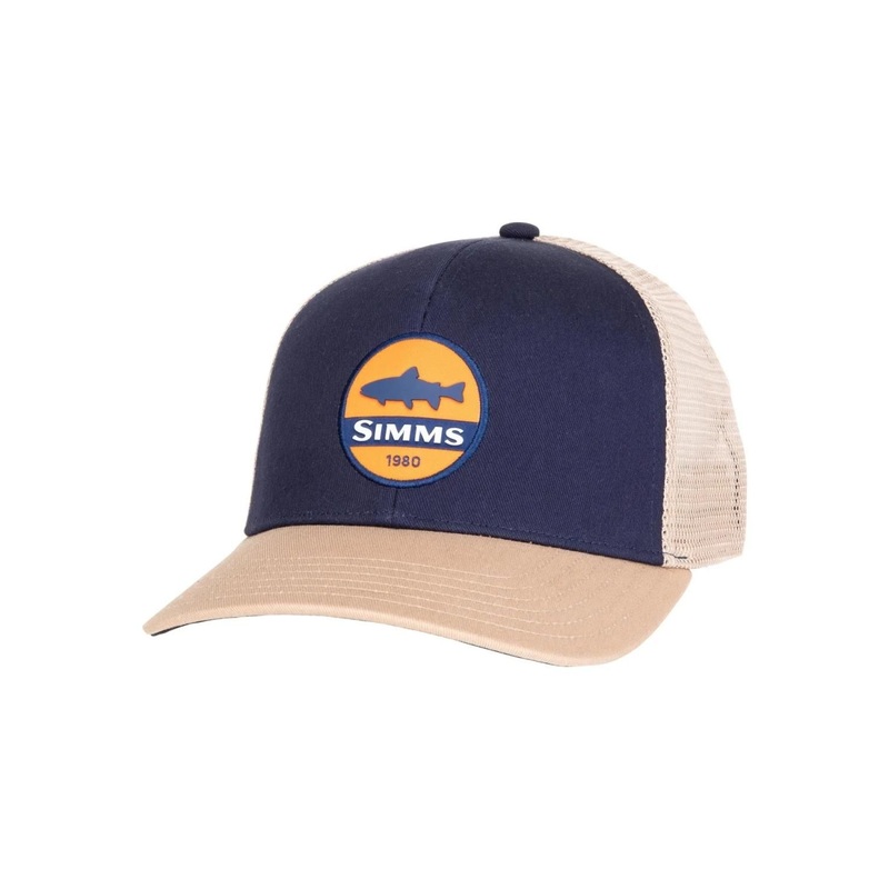 Trout Patch Trucker Hat: Navy