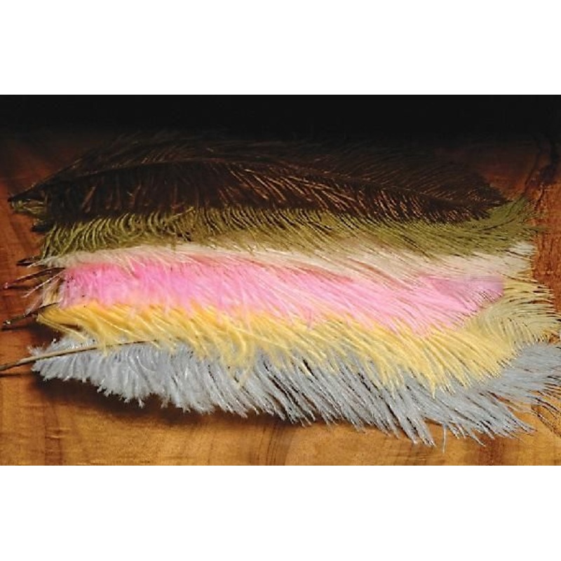 Ostrich Herl|Scud Tan|Black|Kingfisher Blue|Grey Olive|Light Grey|Hot Orange|Scud Orange|Dark Grey|Chartreuse|Yellow|Purple|Red|Brown|White|Olive|Pink