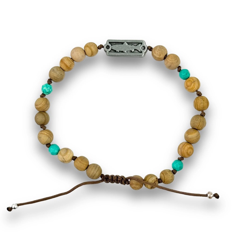 Sandalwood Trout Beaded Bracelet