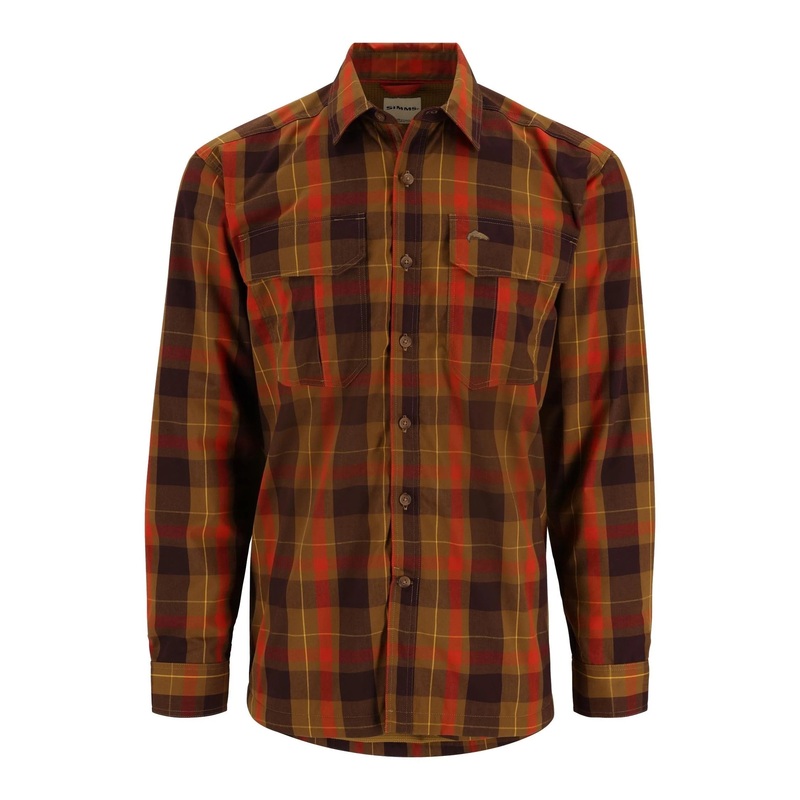 Simms Coldweather LS Shirt|Bronzeback Logan Plaid|Dolomite Logan Plaid|S|M|L|XL|XXL|3XL
