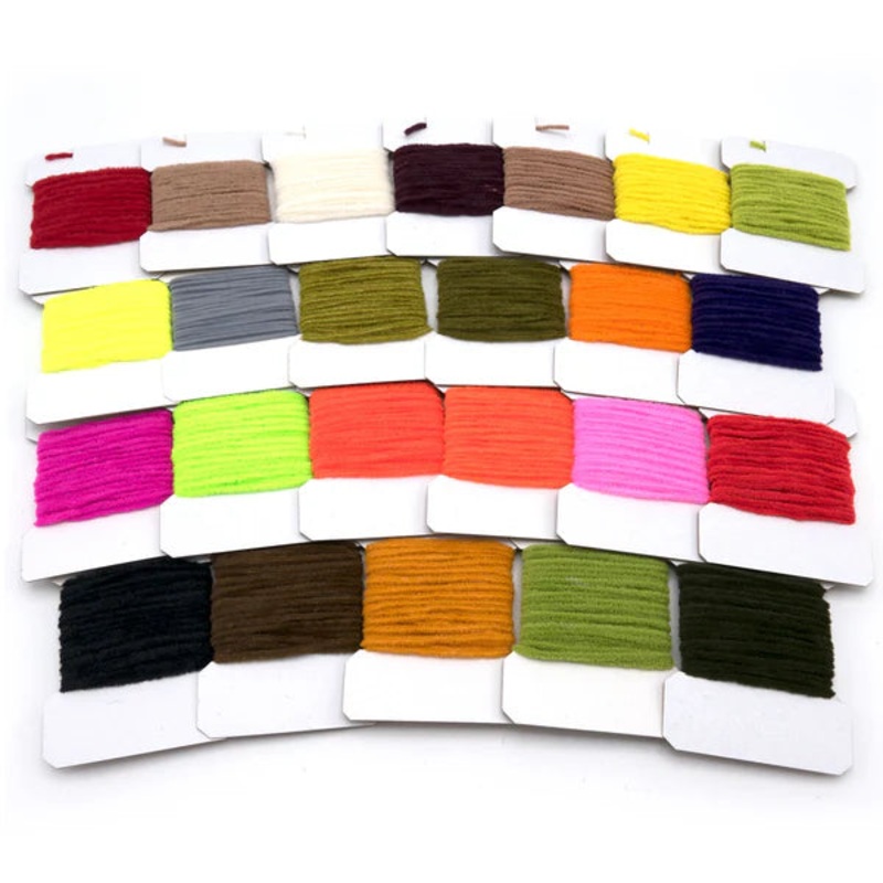 Ultra Chenille: Standard|Cinnamon|Light Grey|Purple|Caddis Green|Worm Brown|Dark Tan|Olive|Burnt Orange|White|Light Olive|Yellow|Fl. Pink|Black|Red|Tan|Dark Olive|Cream|Wine|Fl. Yellow|Fl. Orange|Fl. Fire Orange|Fl. Red|One Size