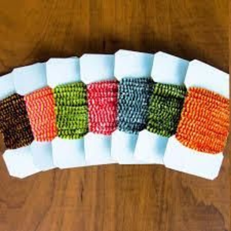 Variegated Chenille|Black / Coffee|Black / Orange|Black / Olive|Black / White|Black / Fl. Orange|Black / Fl. Red|Ginger / White|Brown / Yellow|Dk. Olive / Coffee|Dk. Brown / Beige|Medium