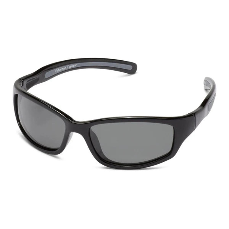 Fisherman Eyewear Bluegill – Kids – Black Frame / Gray Lens – Small