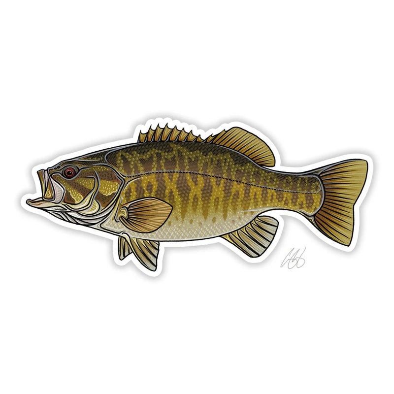 Casey Underwood Artwork & Design Smallmouth Bass Decal 5