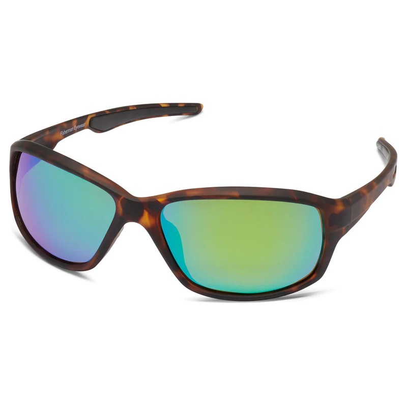 Fisherman Eyewear Dorado Matte Brwn brn lense w/ revo Green mirror finish
