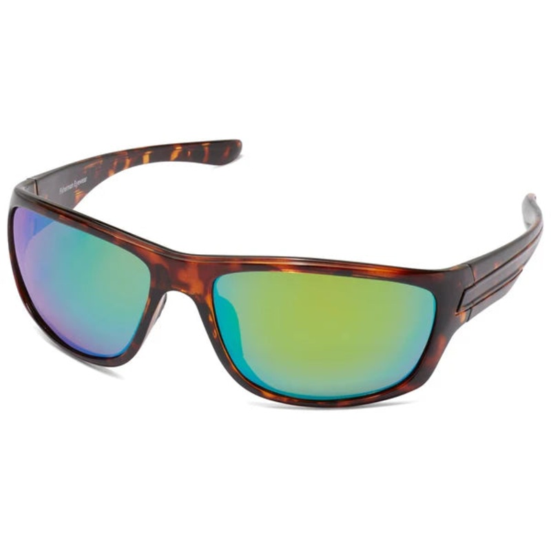 Fisherman Eyewear Striper Shiny Brown Tort Brown Lens w/ Green Revo