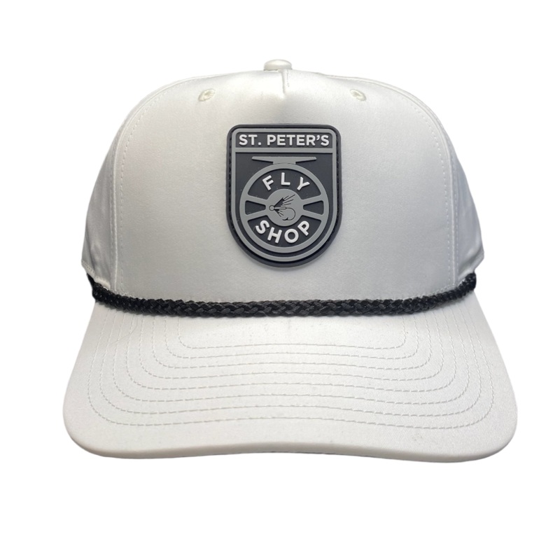 Richardson Sports St. Pete’s Rubber Reel Patch Solid White/Black Rope