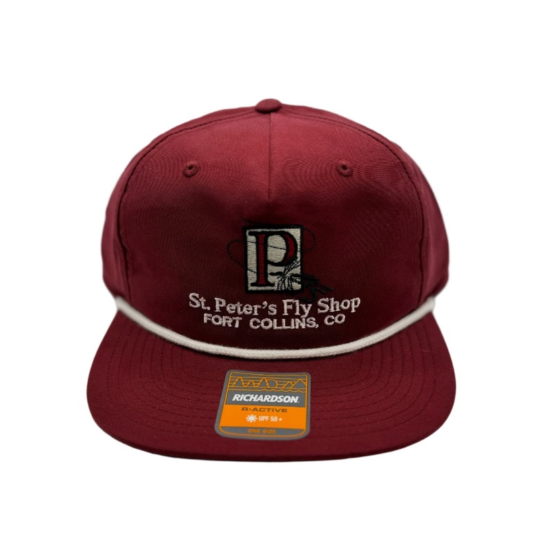 Richardson Sports St. Peter’s Classic Logo Umpqua Hat Cardinal w/ White Rope One Size