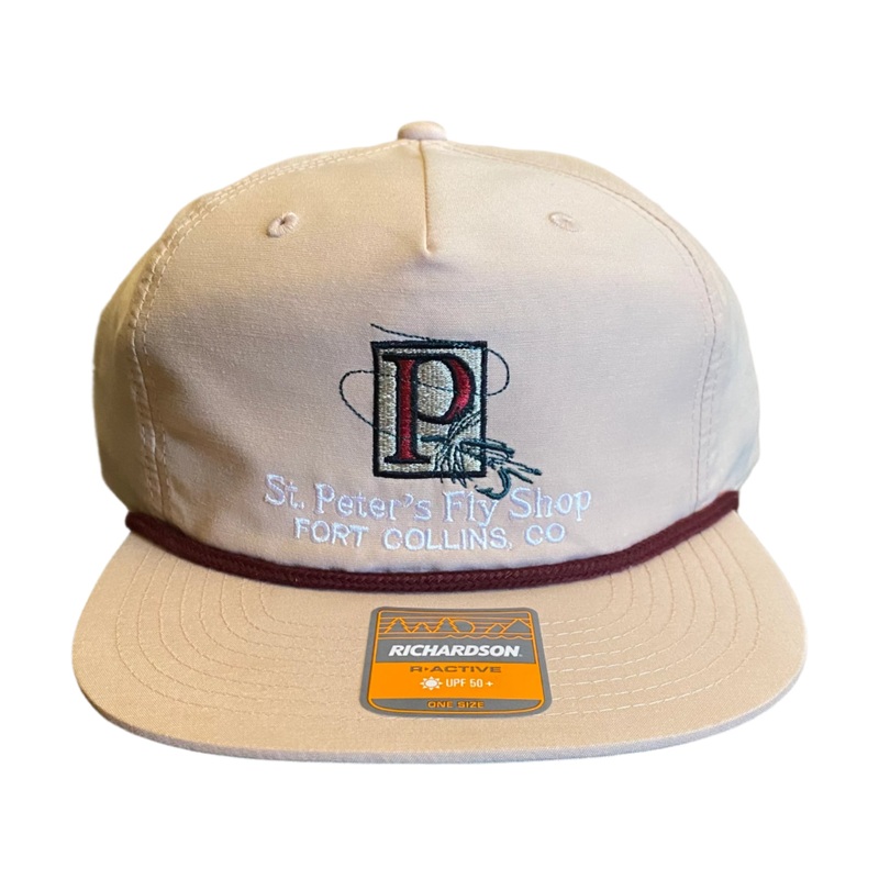 Richardson Sports St. Peter’s Classic Logo Umpqua Hat Pale Peach w/ Maroon Rope One Size