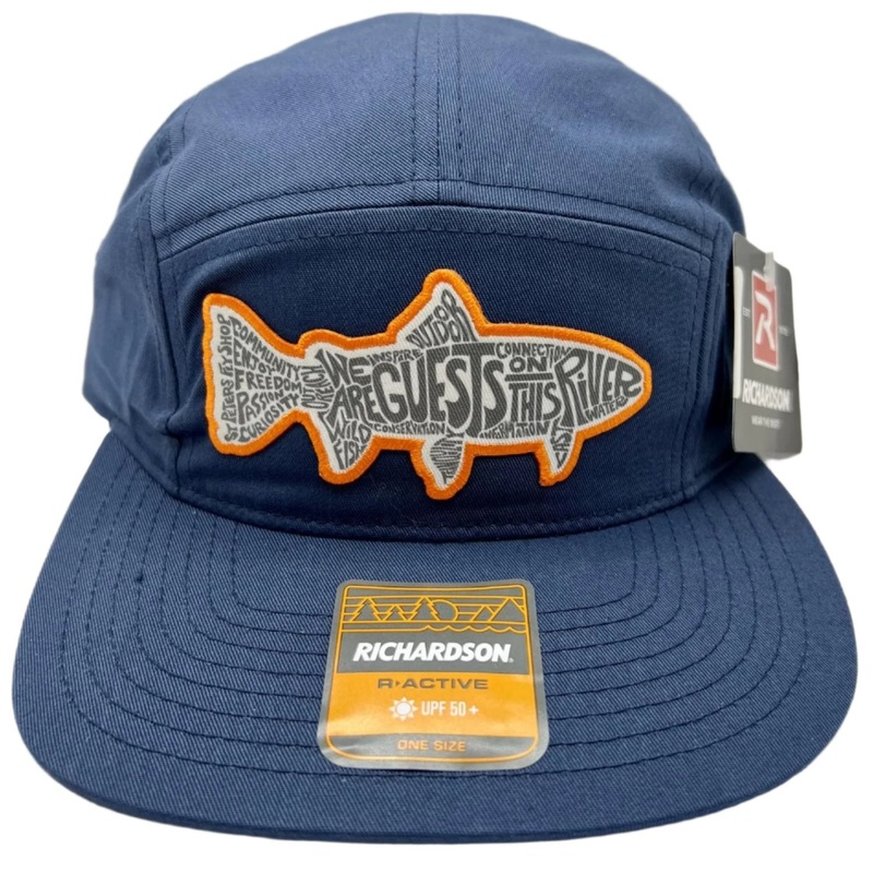 Richardson Sports St. Peter’s Manifesto Patch Orange Outline 5 Panel Hat Light Navy
