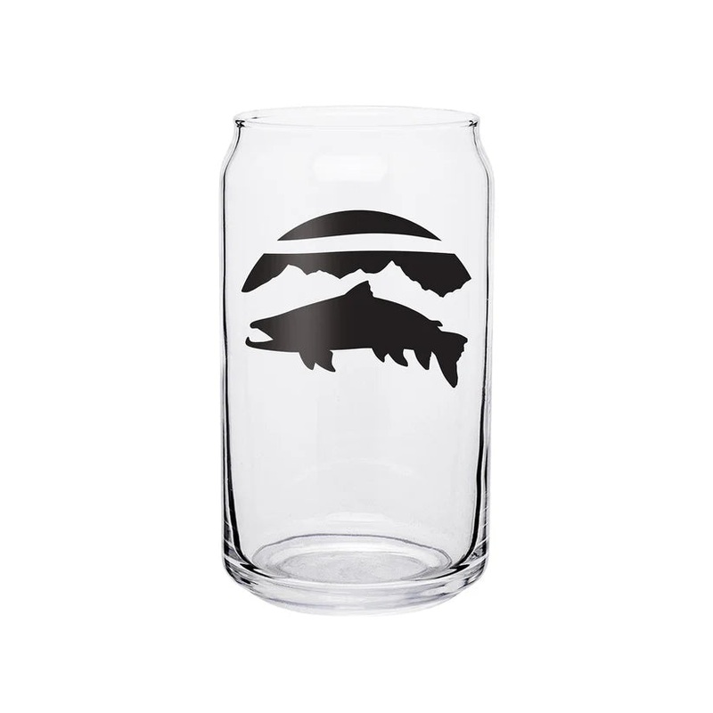 RYW Backcountry Trout Beer Can Glass 16oz