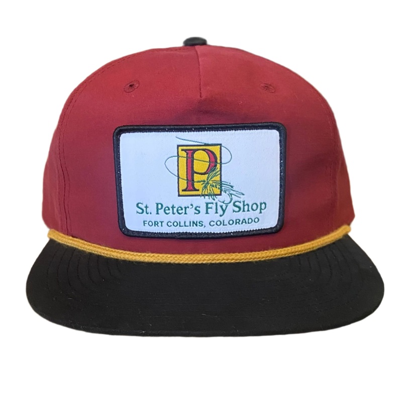 Captuer Headwear St. Peter’s Classic Logo Woven Patch Hat Marron/Black/Gold Rope