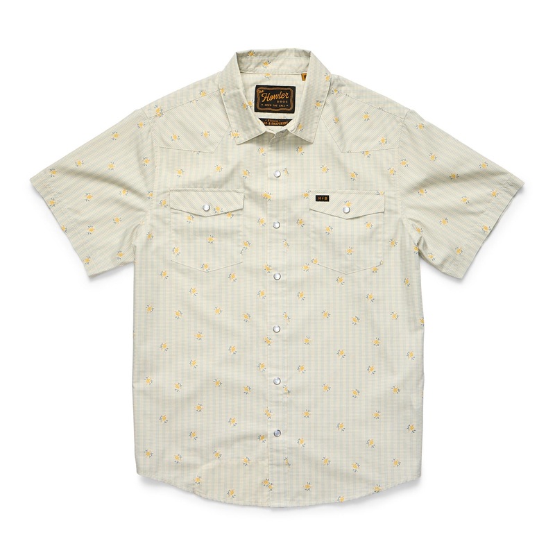 Howler Brothers H Bar B Snapshirt SS – Vintage Grid Floral Medium White (CORE)