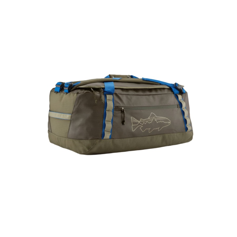 Patagonia Black Hole Duffel 55L – Basin Green w/ Fitz Trout