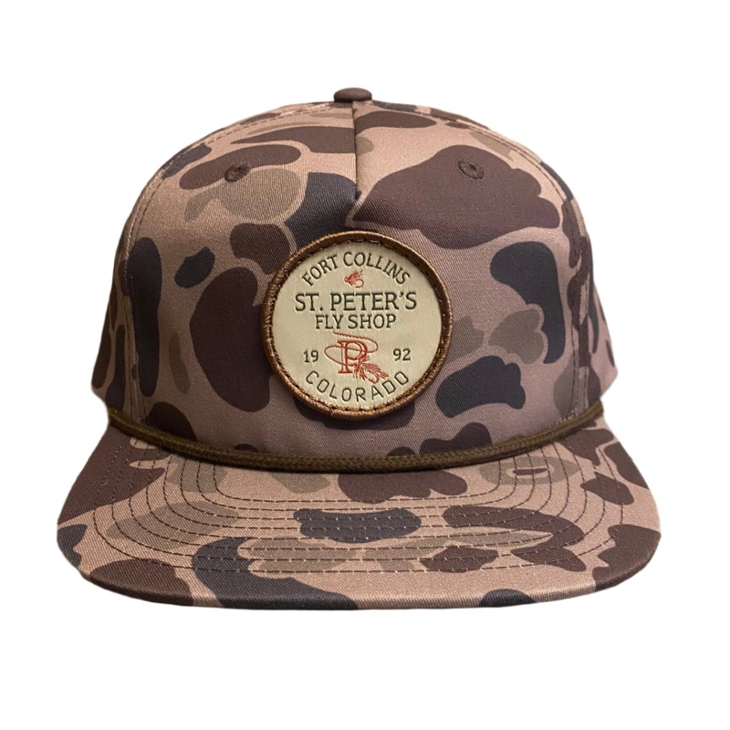 Richardson Sports St. Peter’s Classic Logo Round Patch Umpqua Hat Brown Camo w/ Brown Rope One Size