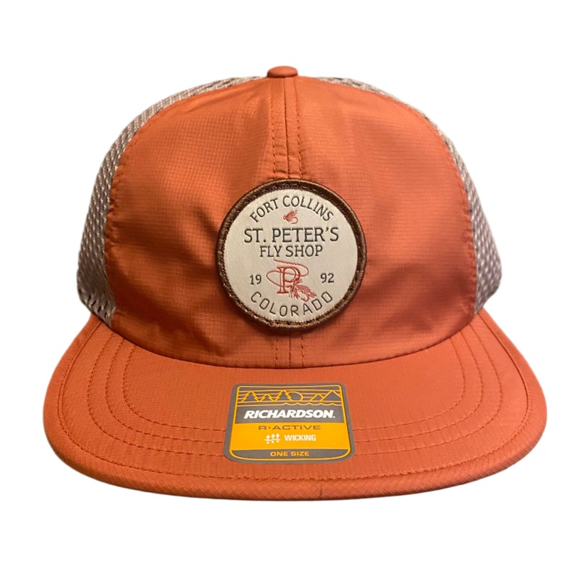 Richardson Sports St. Peter’s Tan Round Patch Mesh Back Hat Orange/Tan Mesh