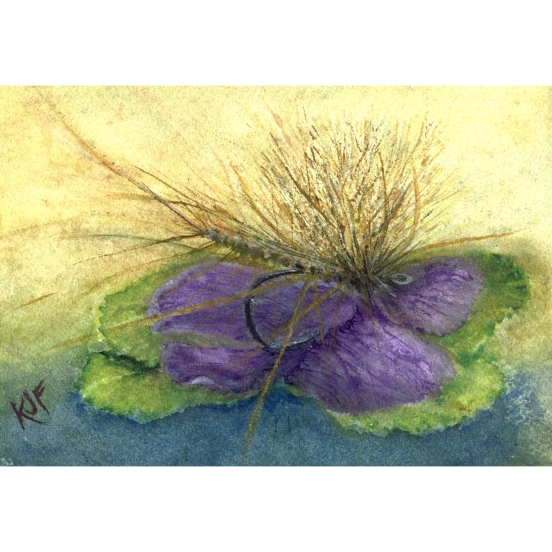 Hooked on Violet Original Watercolor