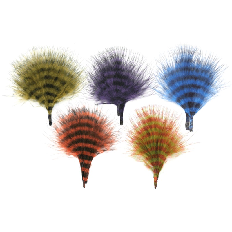 MFC Barred Marabou|Blue/Barred Black|Brown/Barred Black|Burnt Orange/Barred Olive|Chartreuse/Barred Black|Olive/Barred Brown|Olive/Barred Black|Purple/Barred Black|Tan/Barred Brown|Tan/Barred Rust|Yellow/Barred Brown