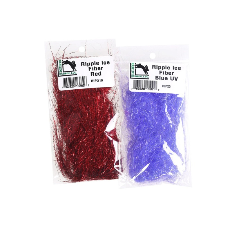 Hareline Ripple Ice Fiber|Black|Blue Uv|Olive|Copper|Pink|Chartreuse|UV Pearl|Peacock|Gold|Red|Minnow Mix