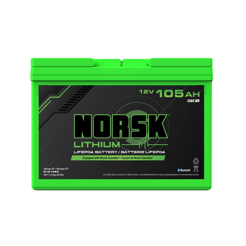 Norsk 12V 105AH LiFePO4 Lithium Deep Cycle Battery