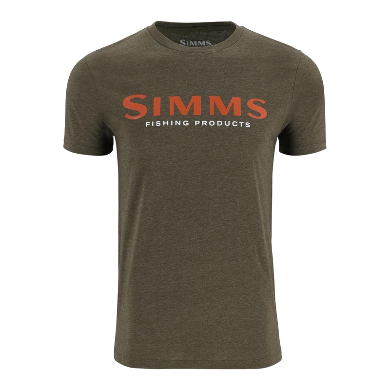 Simms Logo T-Shirt|Grey Heather|Loden Heather|Navy Heather|S|M|L|XL|XXL