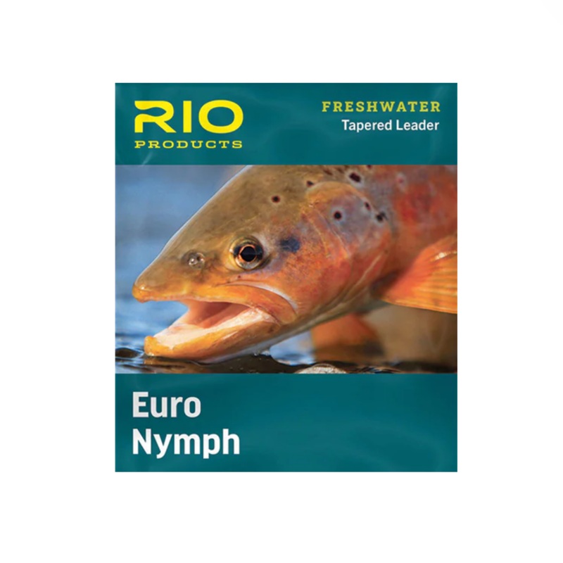 RIO Euro Nymph Leader|Pink/Yellow|Black/White