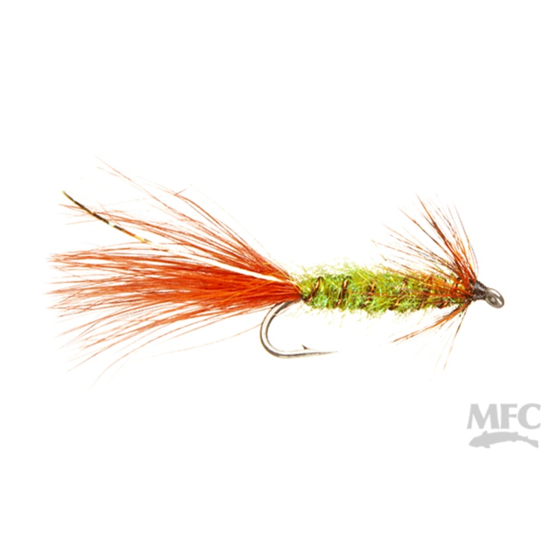 Rickard’s Emerging Bugger|Olive/Burnt Orange|10