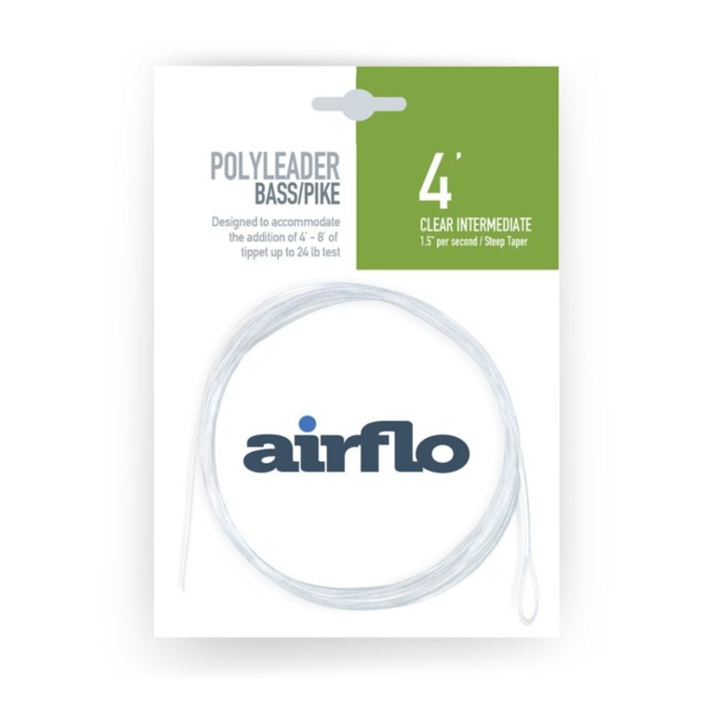 Airflo Polyleader Bass/Pike|4′ Float|4′ Int.|4′ Fast Sink|4′ Ex. Super Fast Sink