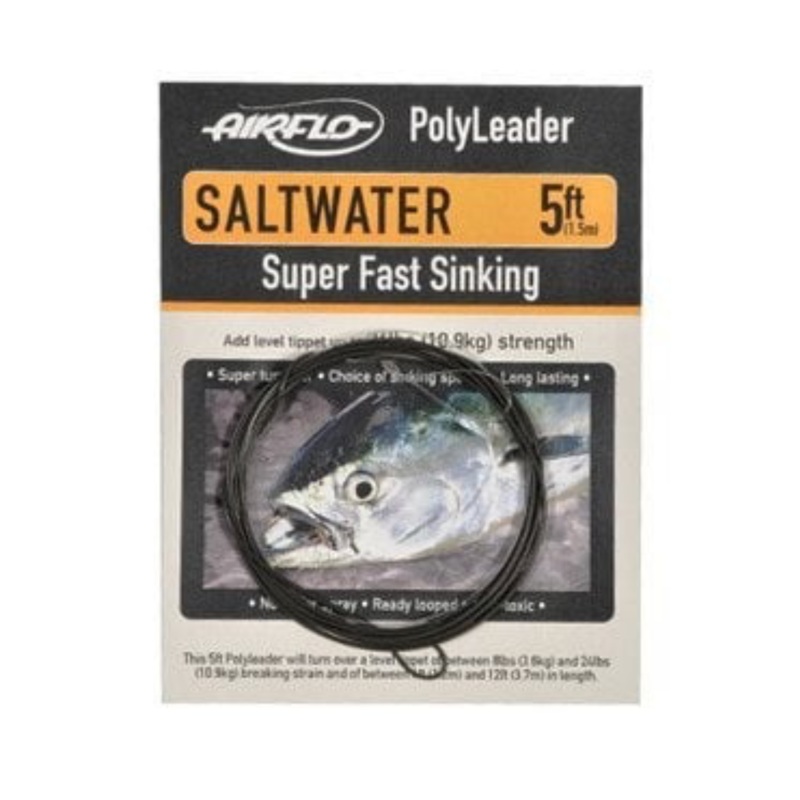 Airflo Polyleader Saltwater|5′ Slow Sink|5′ Float|5′ Hover|5′ Int.|5′ Fast Sink|5′ Super Fast Sink|5′ Ex. Super Fast Sink|10′ Float|10′ Hover|10′ Int.|10′ Slow Sink|10′ Fast Sink|10′ Super Fast Sink|10′ Ex. Super Fast Sink