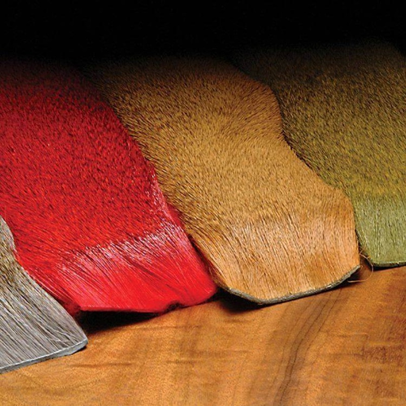 Premo Deer Hair Strips|Natural Brown|Yellow|Red|Sculpin Olive|Olive|Black|Rusty Brown|purple|Golden Brown|Olive Green|Dk. Brown