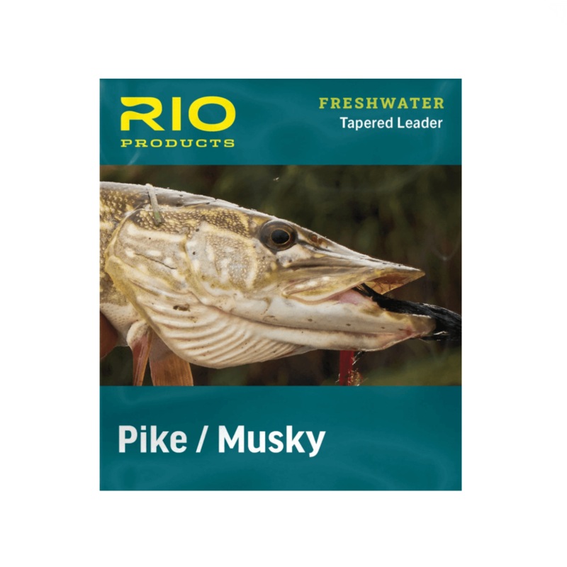 RIO Pike/Musky Tapered Leader|20 lb Wire/ 20 lb Tippet Knotable|45 lb Wire/ 30 lb Tippet Knotable|30 lb Wire/ 30lb Tippet Knotable|20lb  Wire/ 20lb Tippet Snap|30lb Wire/ 30lb Tippet Snap|45lb Wire/30lb Tippet Snap|20 lb Wire/ 15 lb Tippet Knotable