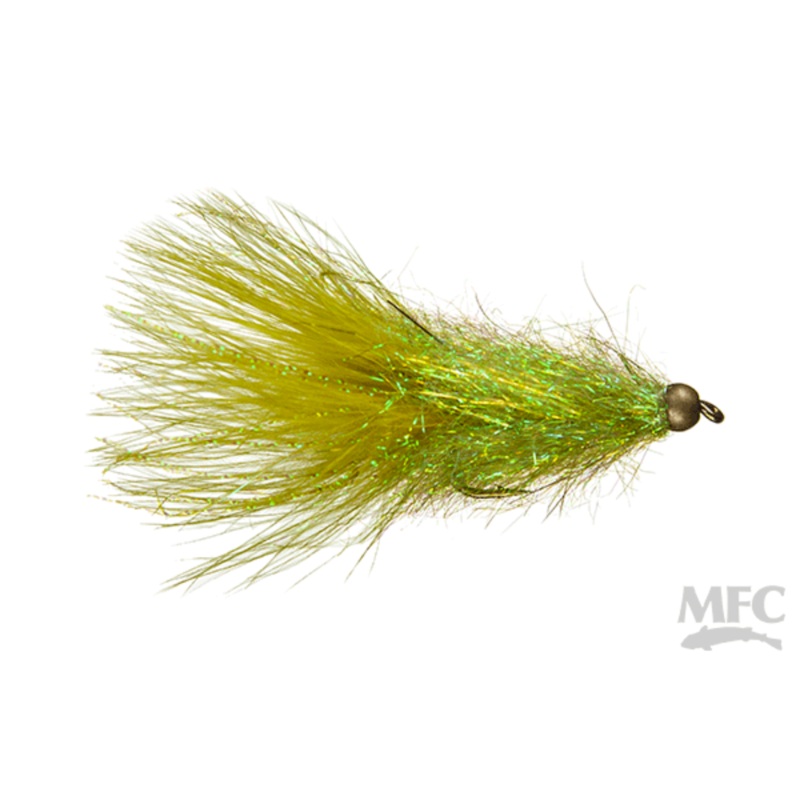 Coffey’s Sparkle Minnow Bead Head – Light Olive