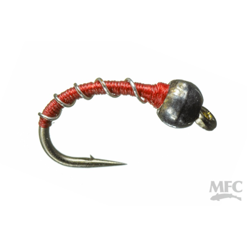 Tungsten Bead Zebra Midge Red/Gold
